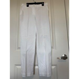 Talbots The Perfect Chino Pants 2P White Straight Leg Full Length At Waist NWT